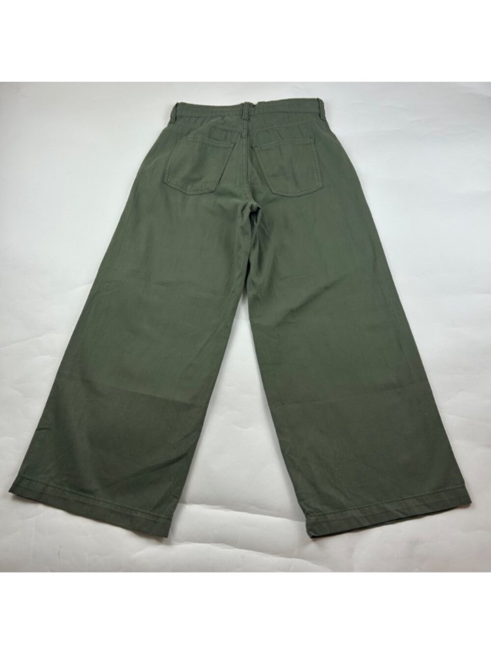PETITE Old Navy Alpine Tundra Cotton Canvas Drapey Wide Leg Drawstring Pant 2P - Picture 6 of 7
